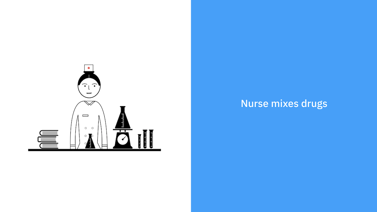 Nurse mixes drugs