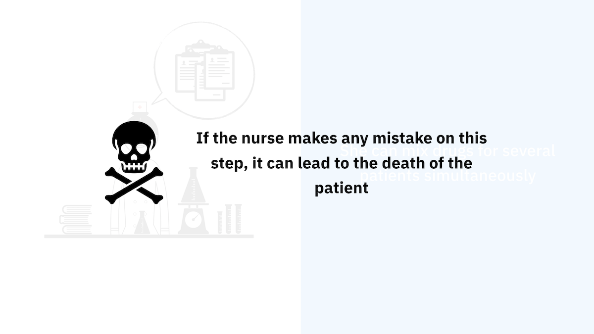 If the nurse makes any mistake on this step, it can lead to the death of the patient